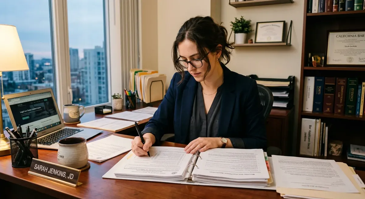 Bar applicant preparing moral character determination application